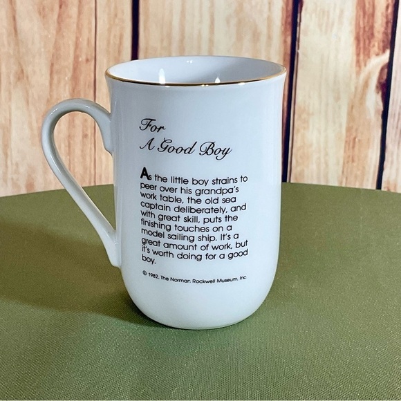 VTG 1982‎ Norman Rockwell Museum "For A Good Boy" Collectible Coffee Mug Tea Cup - Picture 2 of 7